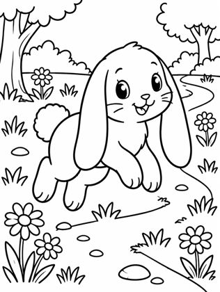 Colouring page: Bramble Hops Along